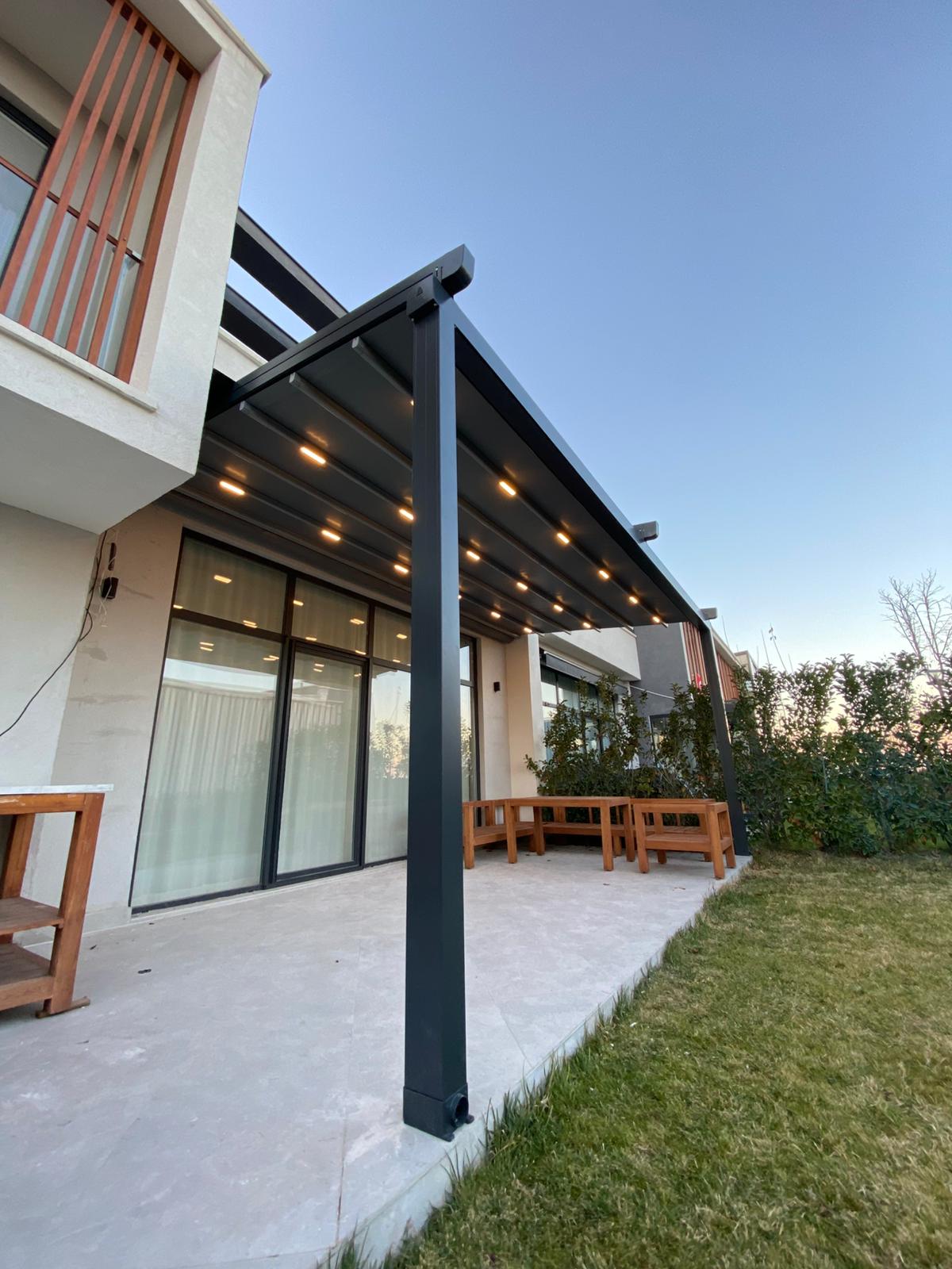 BAĞLICA ÖZEL KONUT BAHÇESİ PERGOLA TENTE SİSTEMİ
