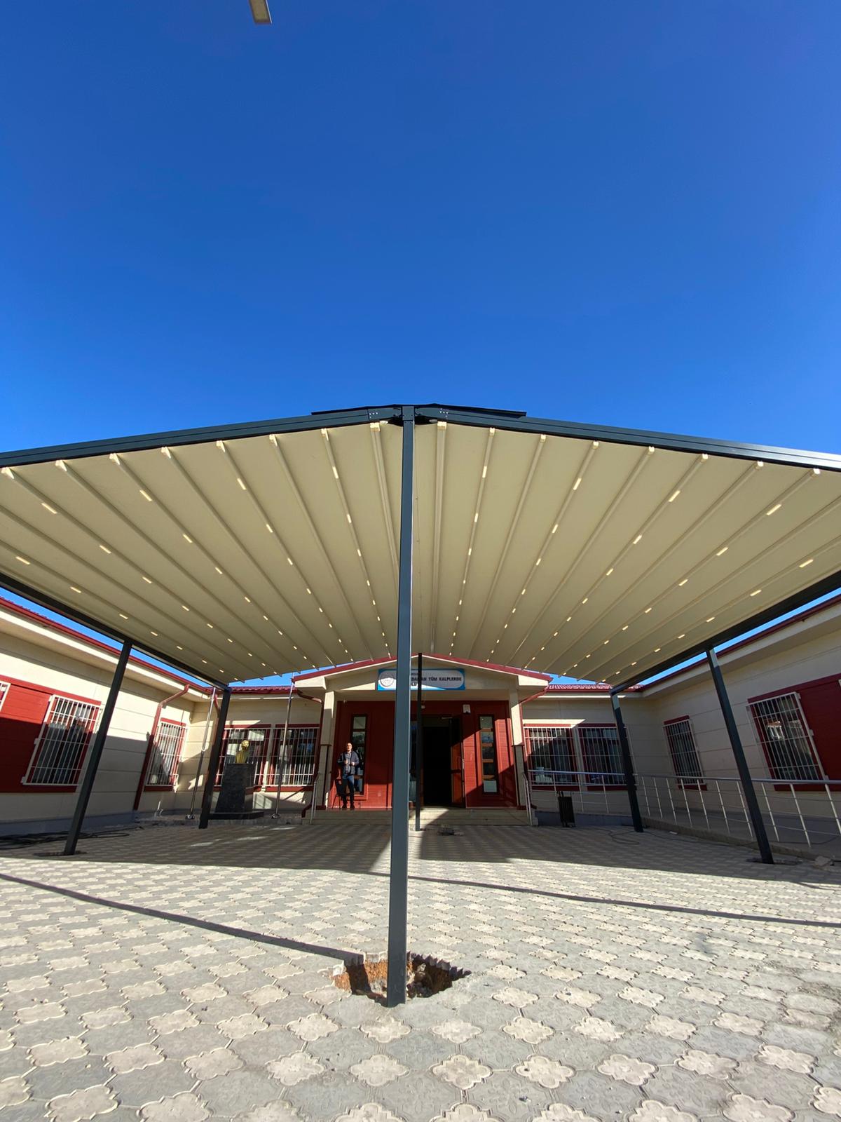 HATAY BÜYÜKDALYAN TÜM KALPLERDE İÖO ÇİFT AÇILIR PERGOLA TENTE