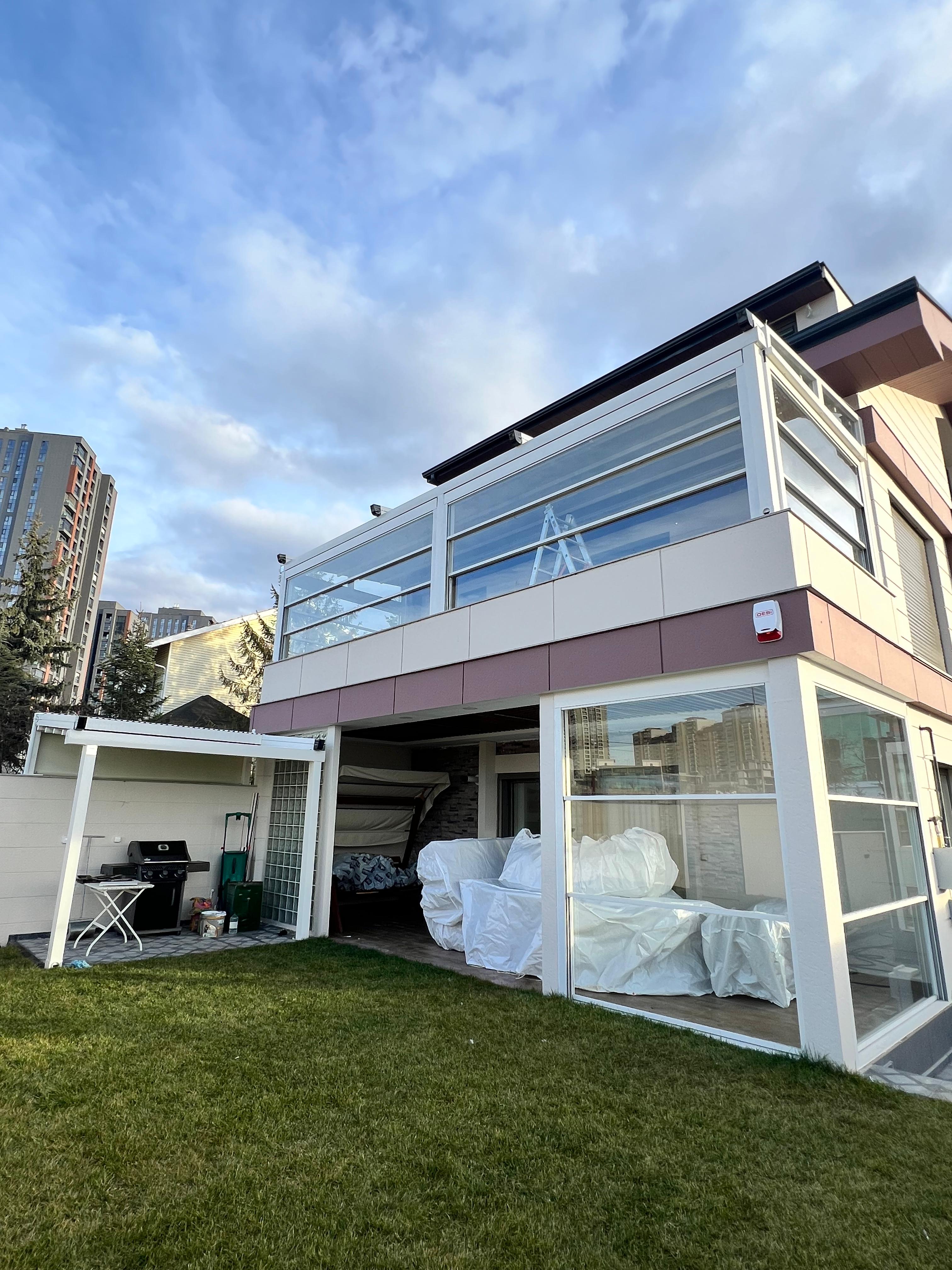 İNCEK ÖZEL KONUT PERGOLA TENTE VE GİYOTİN CAM